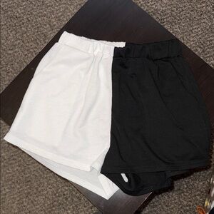 SHEIN Black and White Athletic Shorts